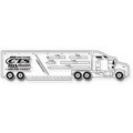 .030 Clear Plastic Logbook Ruler, Truck Shape (2.125"x9"), Spot Color